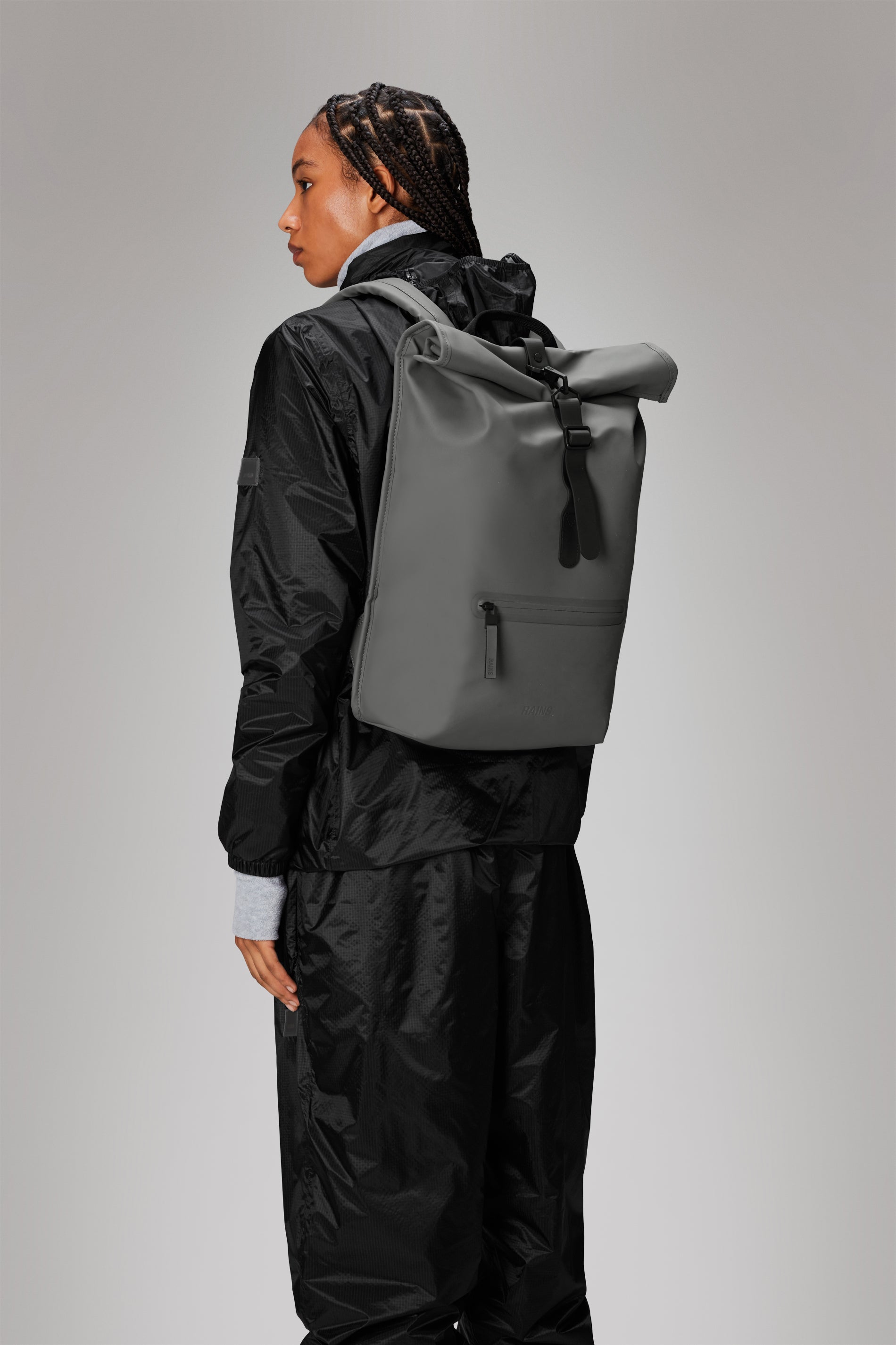 Rains Rolltop Rucksack Backpacks 13 Grey