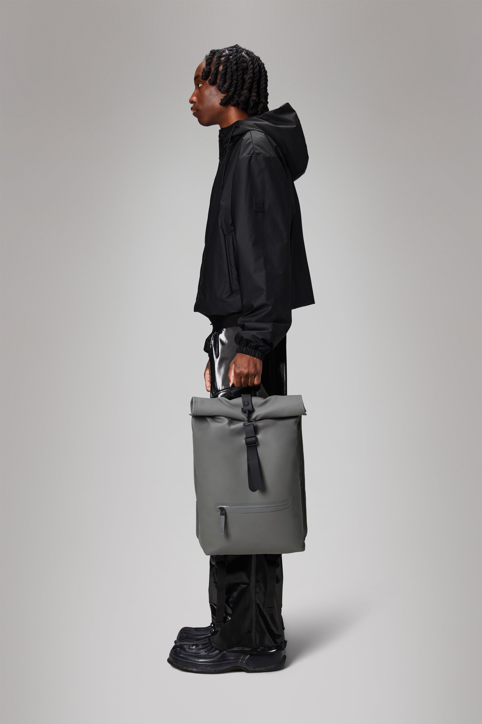 Rains Rolltop Rucksack Backpacks 13 Grey