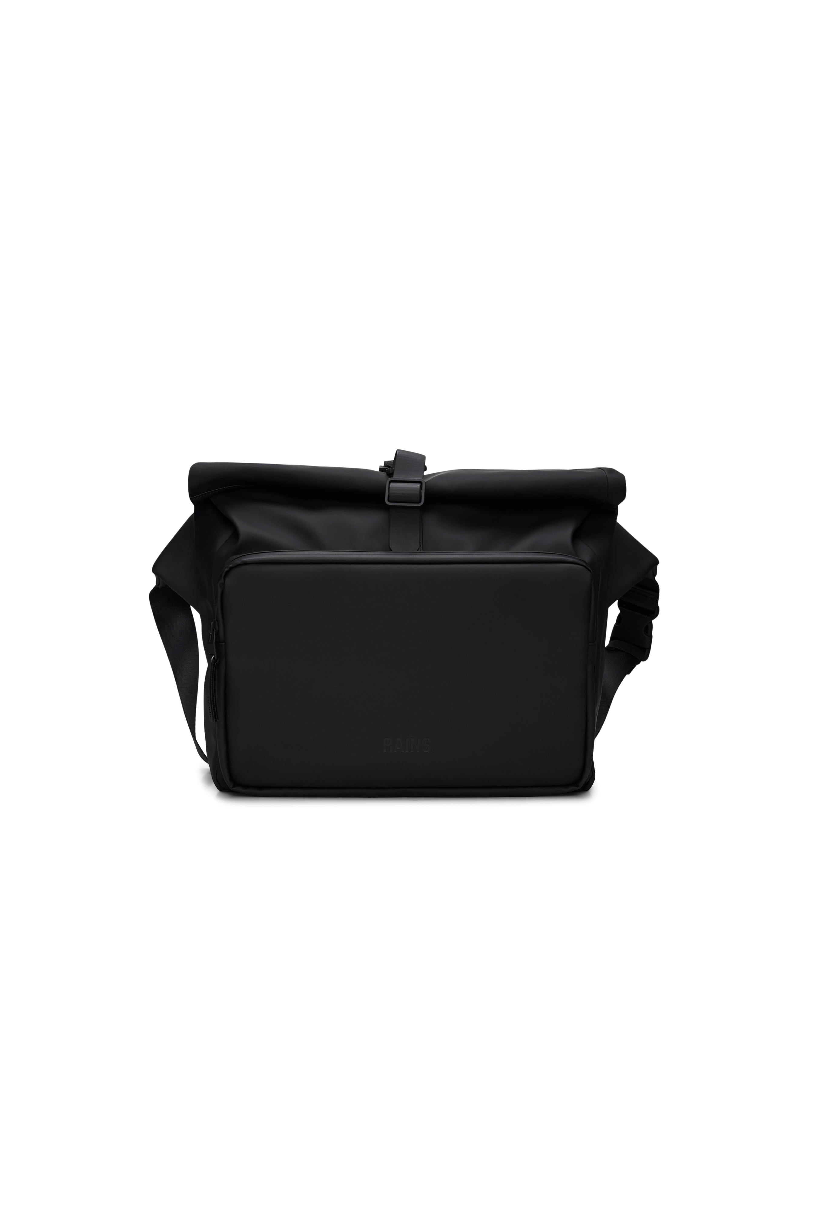 Rains Rolltop Commuter Bag Messenger 01 Black