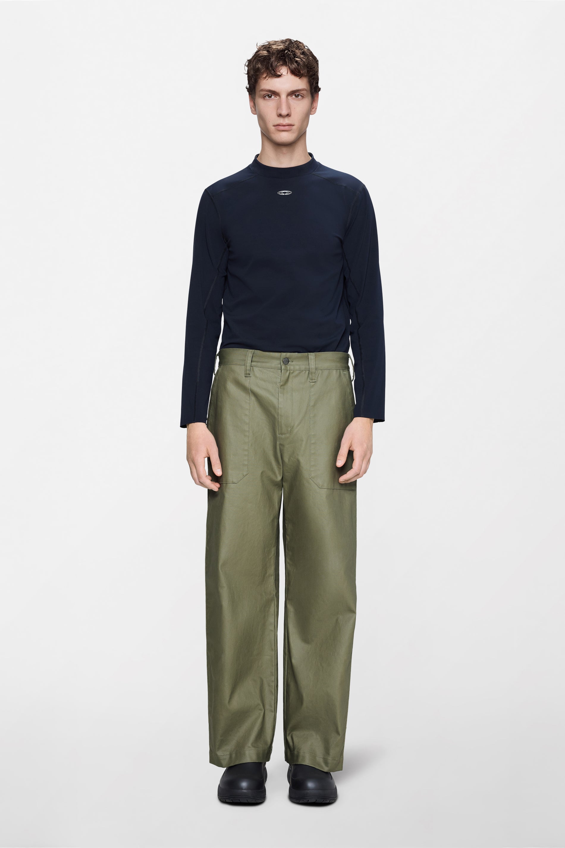 Heavy Woven Pants Straight
