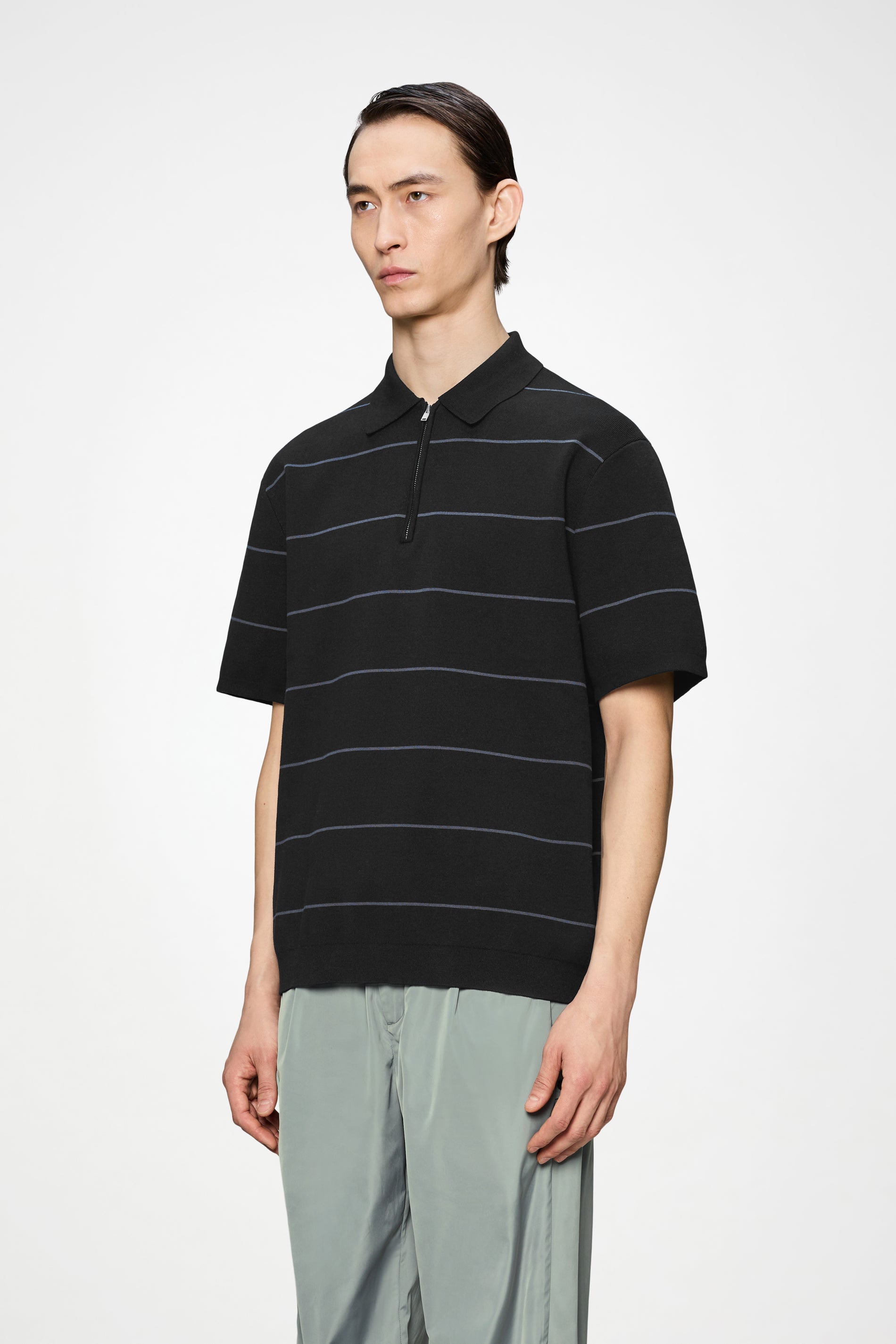 Striped Knit Polo